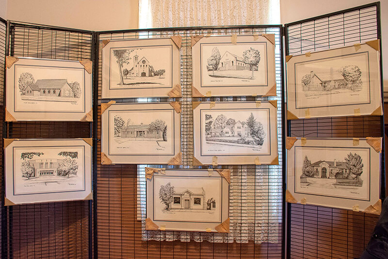 Line drawings from previous art festival